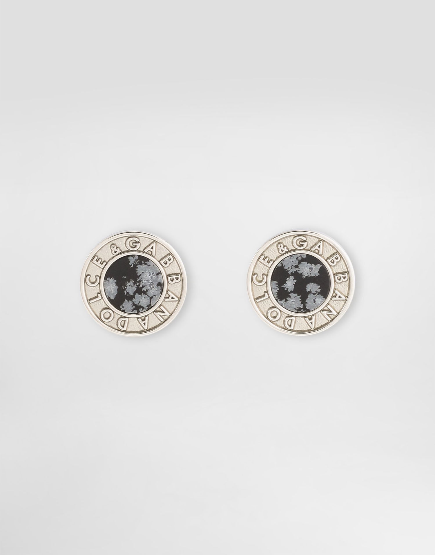 Бижута Dolce & Gabbana Dolce & Gabbana Stone Logo Cufflinks Черно | WFR5X2W111187655, 0