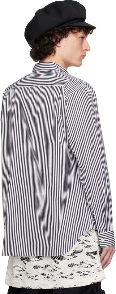 Риза Comme des Garçons Homme Plus Broad Stripe Tie Shirt Тъмно синьо | PO-B018-051, 2