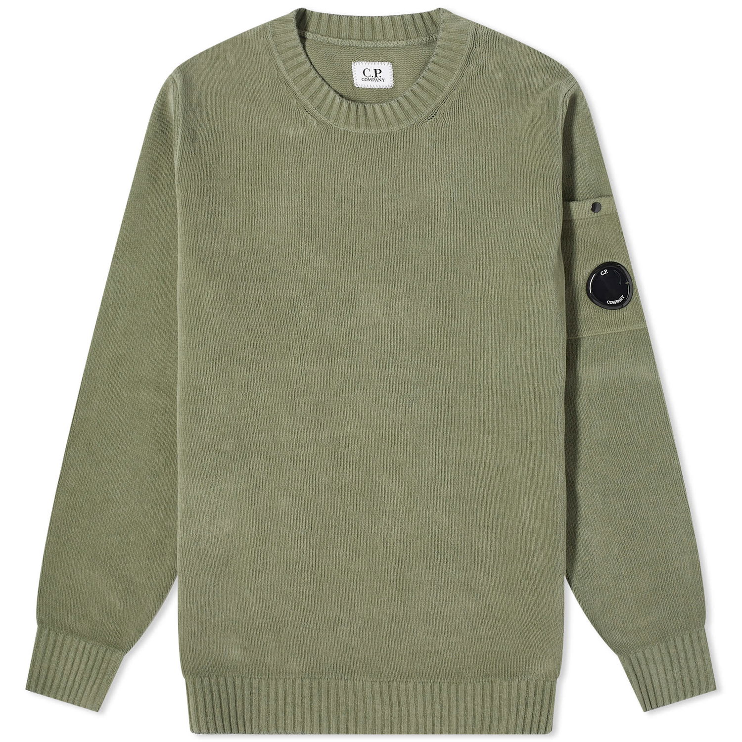 Пуловер C.P. Company Chenille Cotton Knit Зелено | CMKN187A-005687G-627, 0