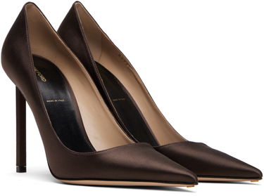 Бижута Tom Ford TOM FORD Betty Satin Heels Кафяво | W3721-TSA001N, 3