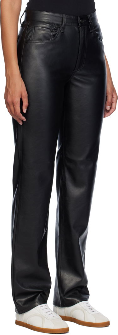 Панталони rag & bone Harlow Faux-Leather Pants Черно | WCW24F7006GR06, 1