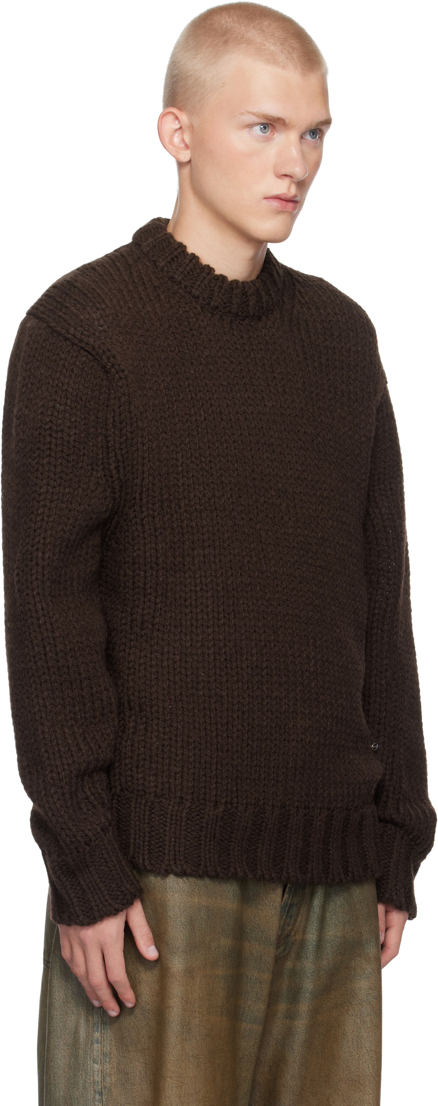 Пуловер We11done Chunky Knit Sweater Кафяво | WD-KT3-24-649-U-BR, 1