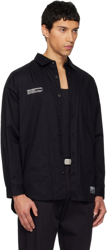 Риза Neighborhood Long Sleeve Over Shirt Черно | 252SPNH-SHM03, 1