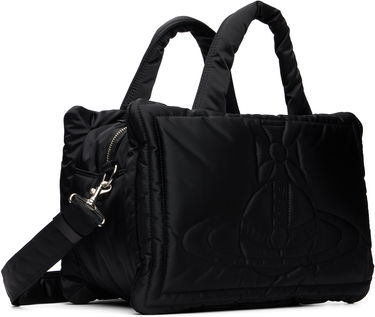 Голяма пазарска чанта Vivienne Westwood Small Quilted Tote Bag Черно | 4D020005U-W011M-, 4