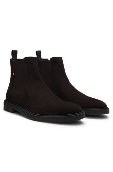 Облекло BOSS Suede Chelsea Boots Черно | 50552528