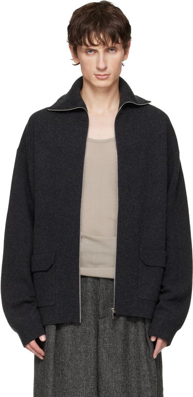 Пуловер LANVIN Cashmere Zip Cardigan Сиво | RM-PO0030-K077-H25, 0