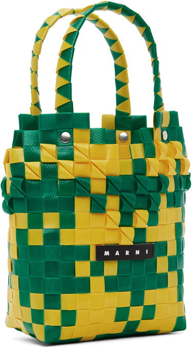Голяма пазарска чанта Marni Woven Diamond Basket Tote Многоцветен | M00637-M00IW, 1