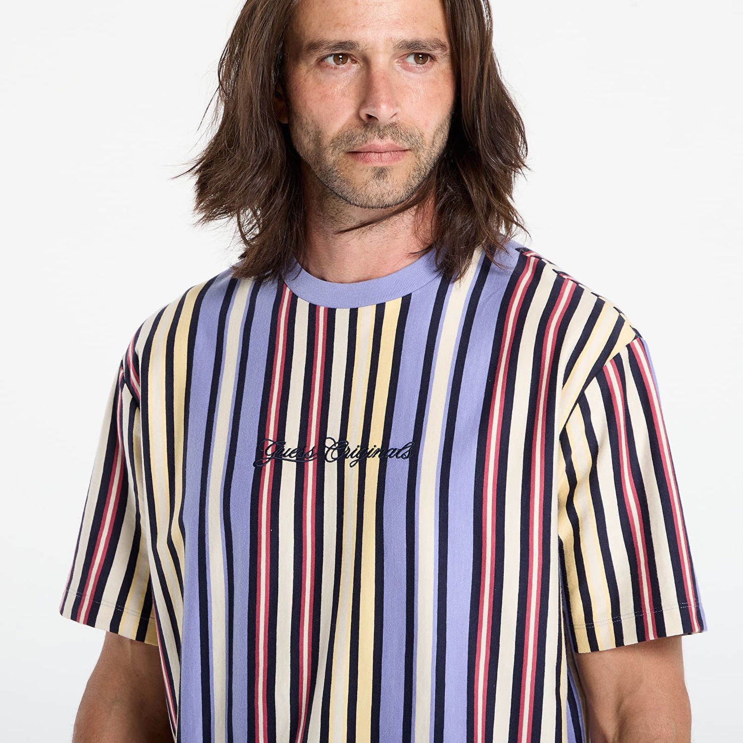 Тениска GUESS Guess Originals Vertical Stripe Tee Многоцветен | M5GI59K8FQ4-S7AE, 1