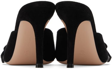Кецове и обувки Gianvito Rossi Portofino 85 Suede Mules Черно | G95451-85RIC-CAM, 1