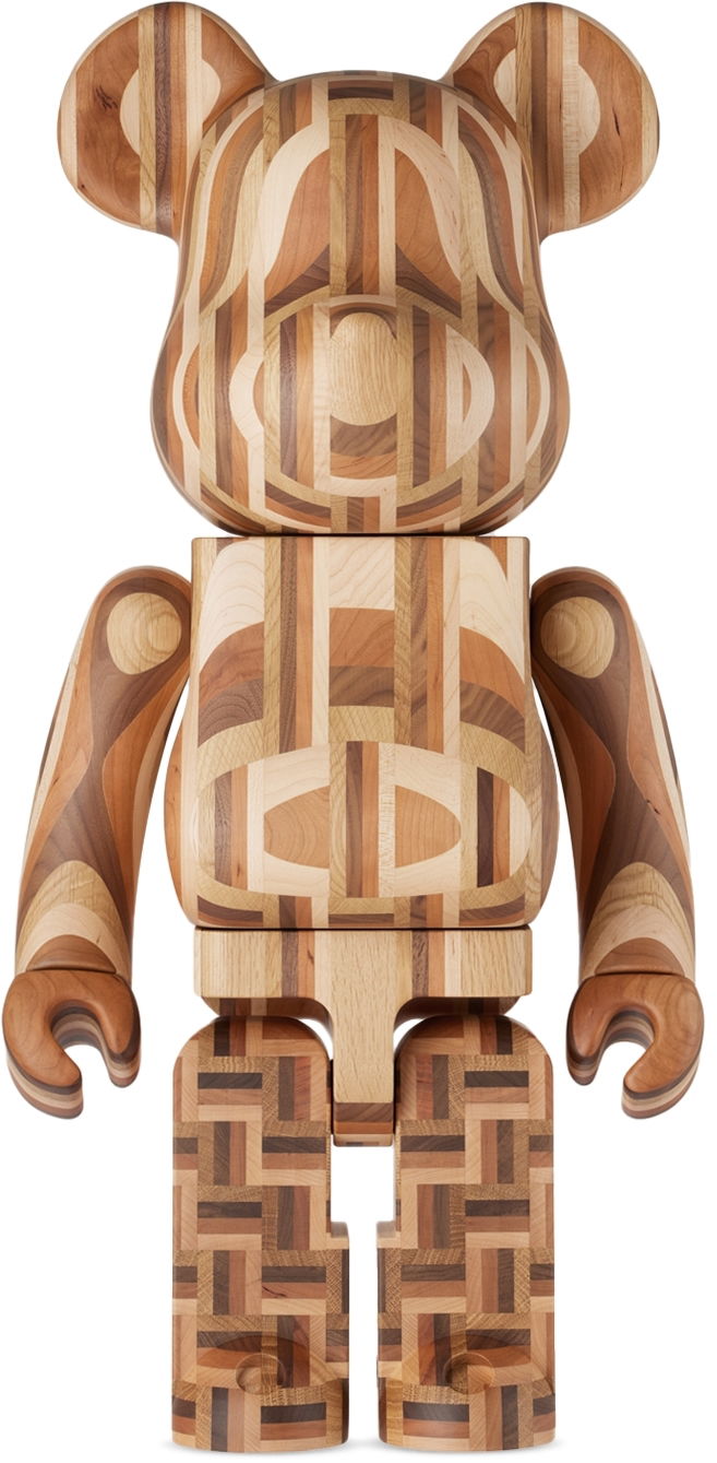 Колекционерско Medicom Toy Karimoku Yosegi 2nd 1000％ Bearbrick Кафяво | 4530956602110, 0