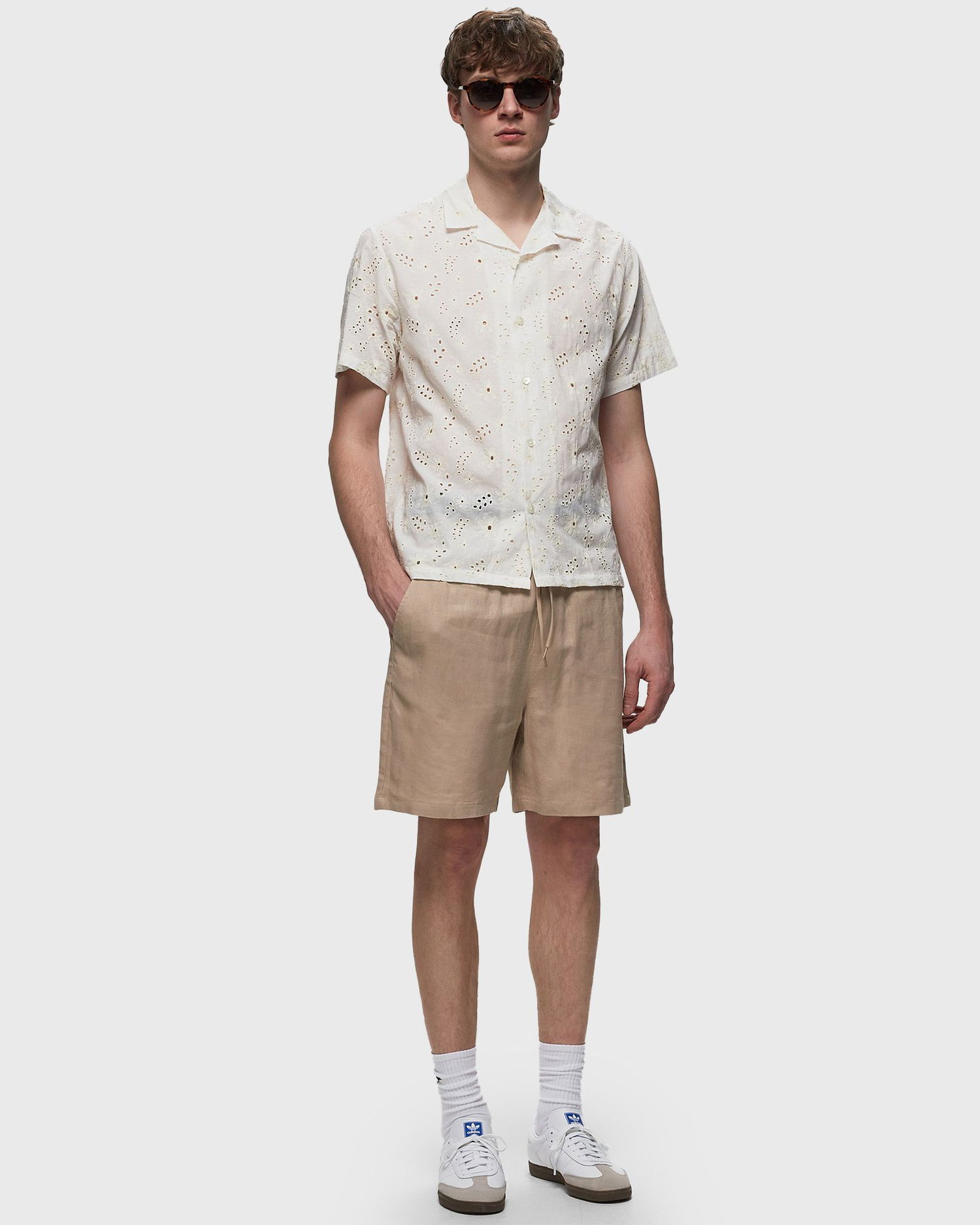Поло тениска Portuguese Flannel FOLCLORE Бяло | SS24.0040-WHITE, 1