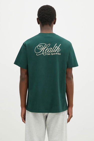 Тениска Sporty & Rich Sporty & Rich Health Script T-Shirt Зелено | TO043511078GR10, 0