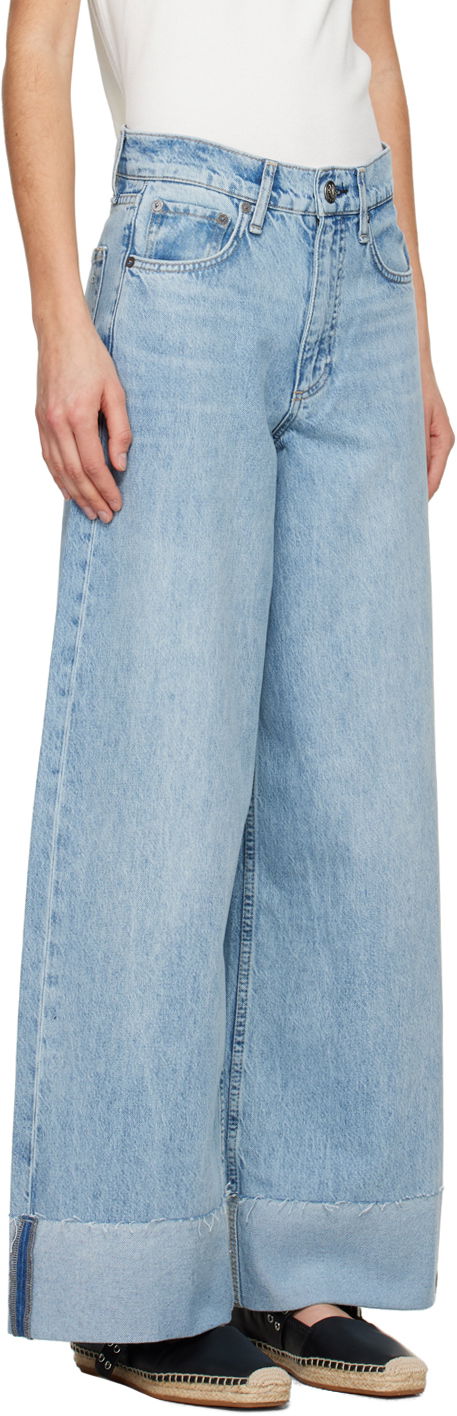 Дънки rag & bone Rag & Bone Sofie Wide Leg Jeans Синьо | WDD24S2993BOMA, 1