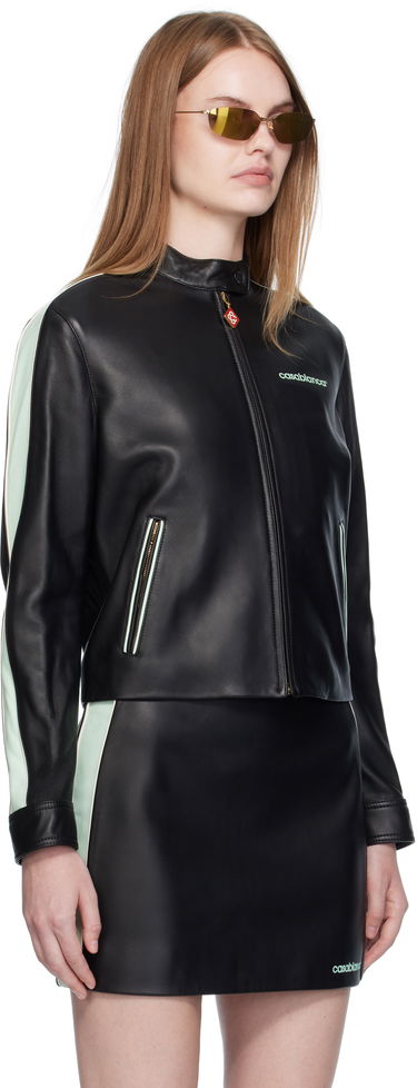 Яке Casablanca Casablanca Leather Racer Jacket Черно | WPF25-JK-400-01, 1