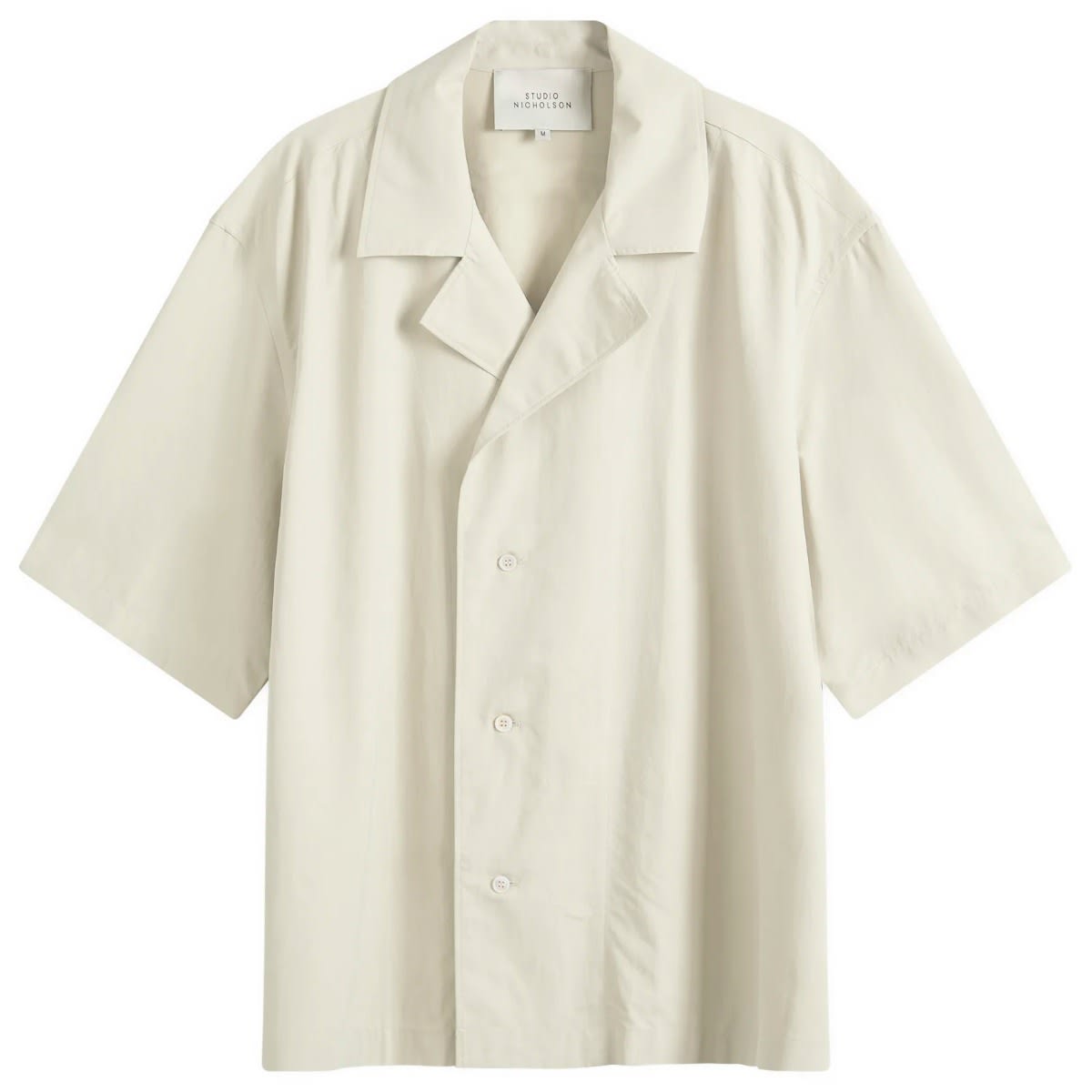 Риза Studio Nicholson Studio Nicholson Boxy Vacation Shirt, Size Large Бежово | LOCASNM-1189-DDKS, 0