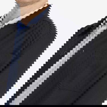 Яке A.P.C. Jeffray Wool Gabardine Shirt Jacket Тъмно синьо | COFCO-H02991-IAJ, 5
