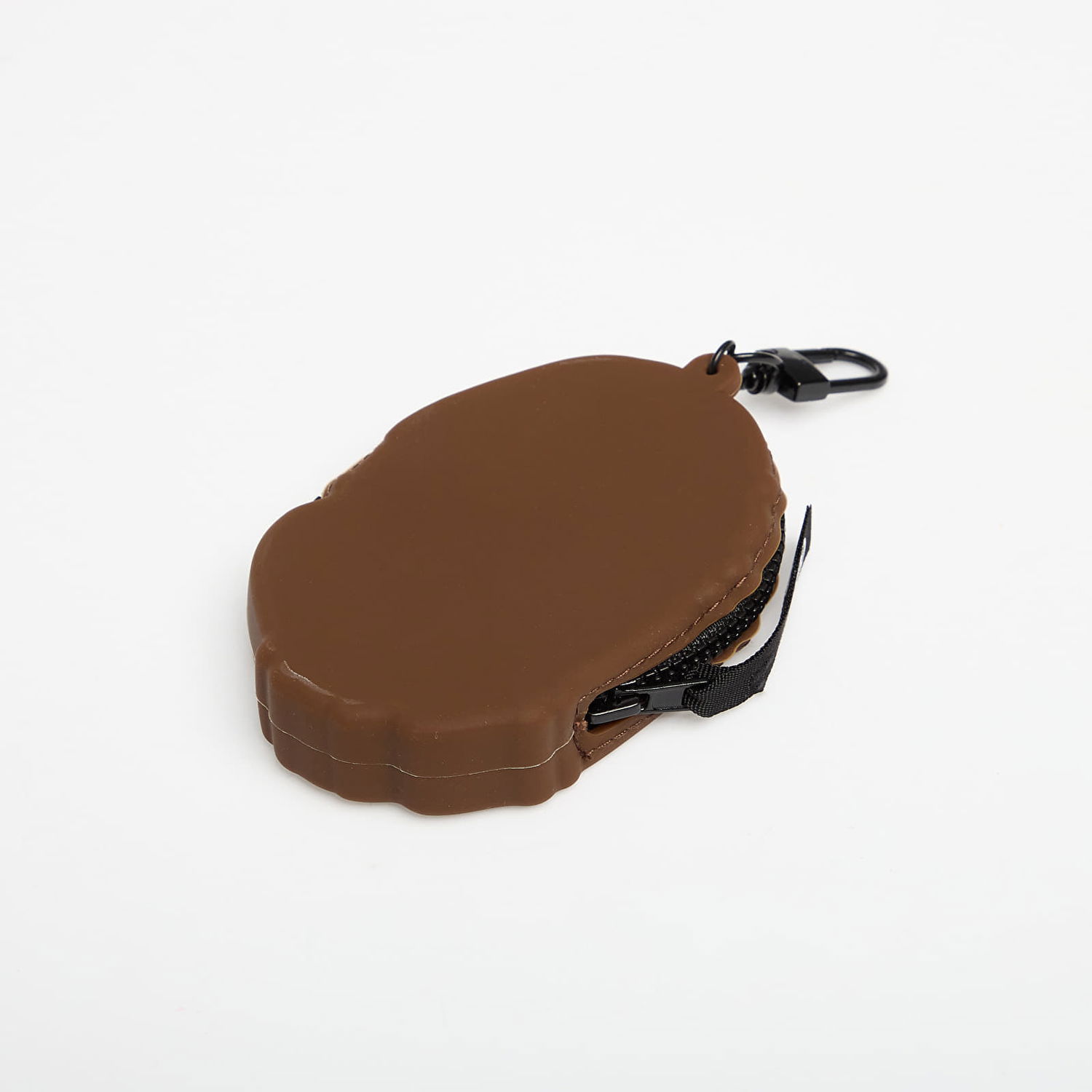 Портфейл BAPE Ape Head Silicone Zippered Coin Case with Carabiner Кафяво | 001SGL801011MBRW, 1