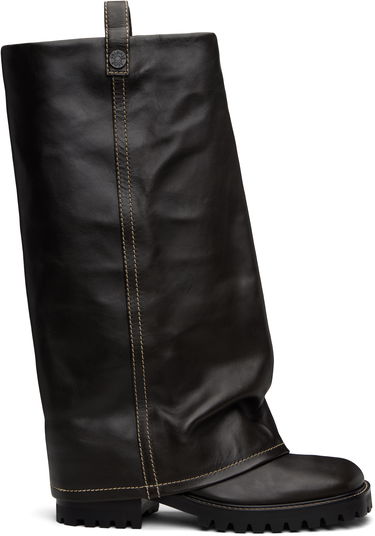 Тренчкот Acne Studios Acne Studios Leather Slouch Boots Черно | BD0339-, 0