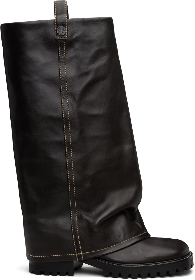 Тренчкот Acne Studios Acne Studios Leather Slouch Boots Черно | BD0339-