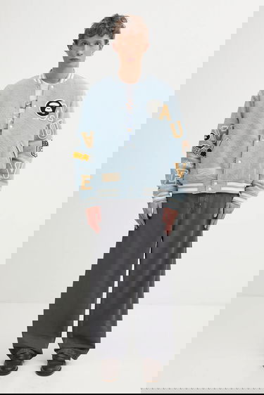 Яке бомбър AAPE by A Bathing Ape Main Universe Oversize Textured Varsity Patched Bomber Jacket Синьо | AAPJKM7742XAP, 6