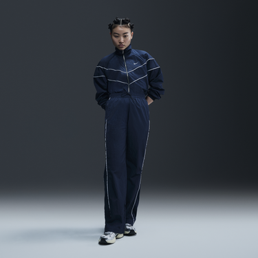 Спортни панталони Nike High-Waisted Woven Windrunner Pants Тъмно синьо | FV7655-478, 2
