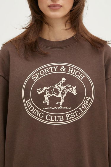 Суитчър Sporty & Rich Sporty & Rich Riding Club Sweatshirt Кафяво | ST071512244BR03, 7