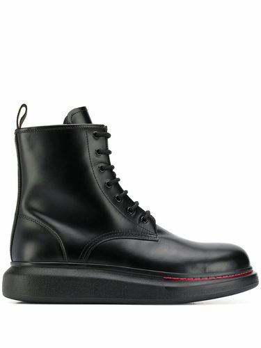 Кецове и обувки Alexander McQueen Alexander McQueen Leather Ankle Boots Черно | 586191WHX511000, 0