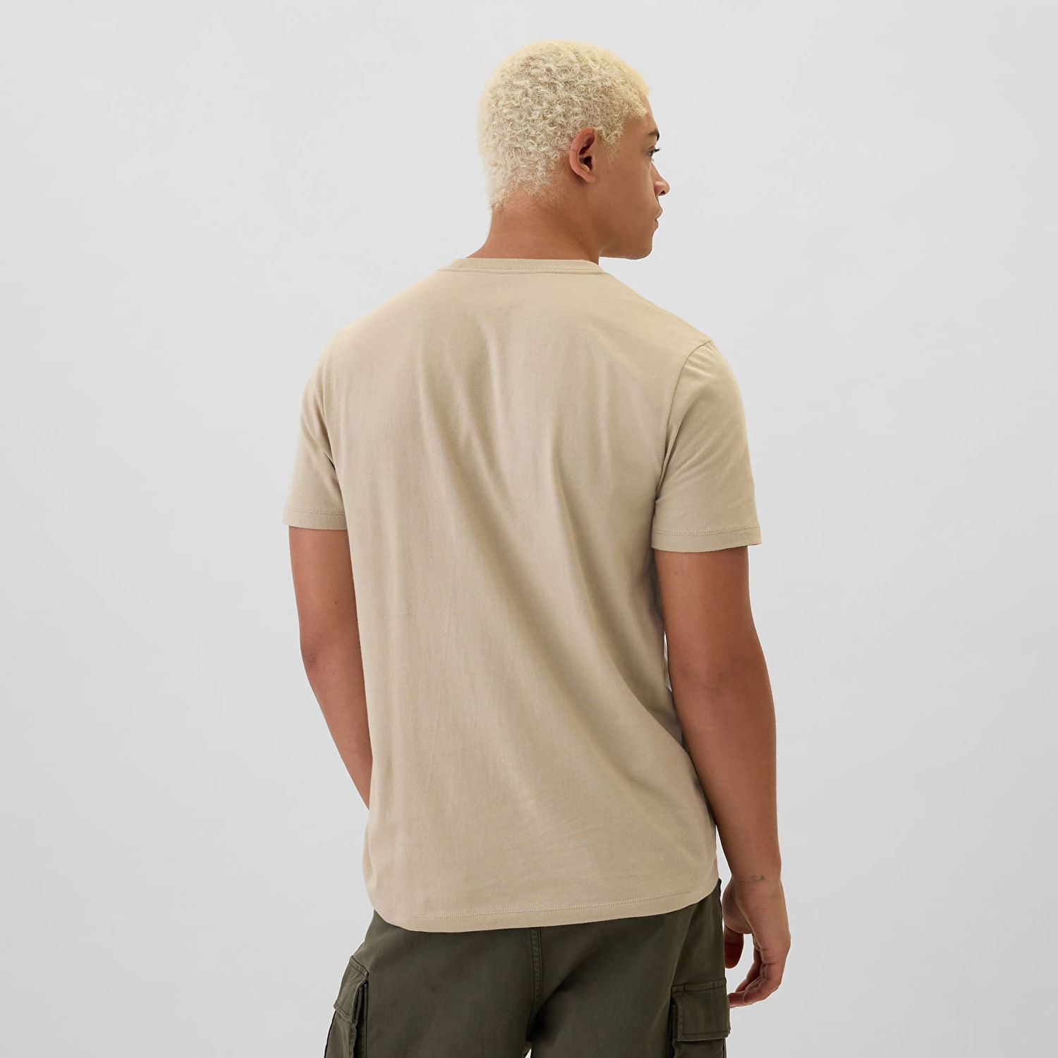 Тениска GAP T-shirt Logo Tee Khaki M Бежово | 542157-03, 1