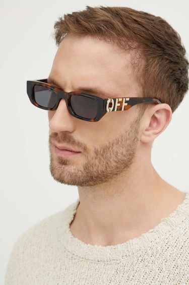 Слънчеви очила Off-White Off-White Logo Sunglasses Кафяво | OERI124.496007, 1
