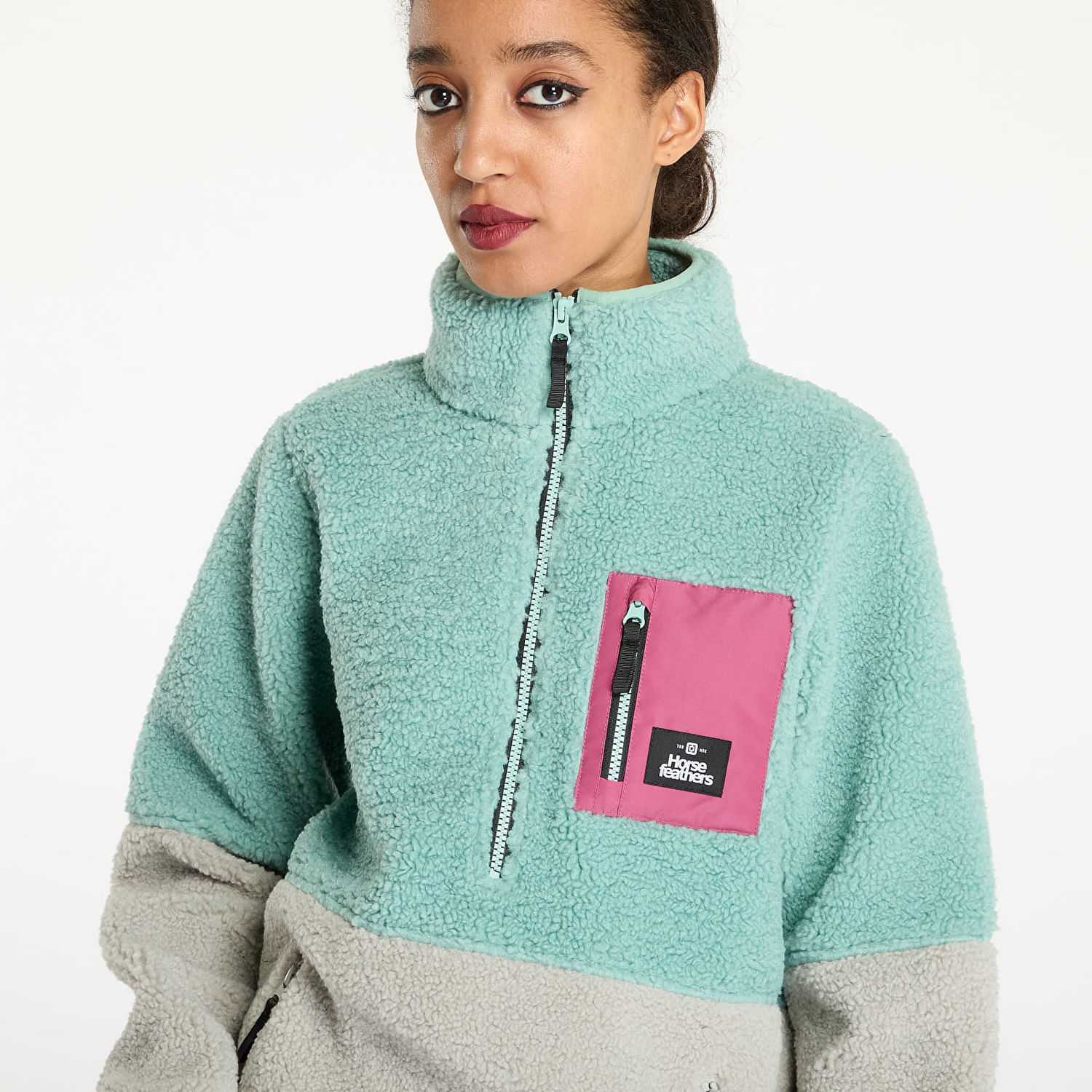 Суитчър Horsefeathers Elvira Sweatshirt Blue Haze S Зелено | TW033E, 1