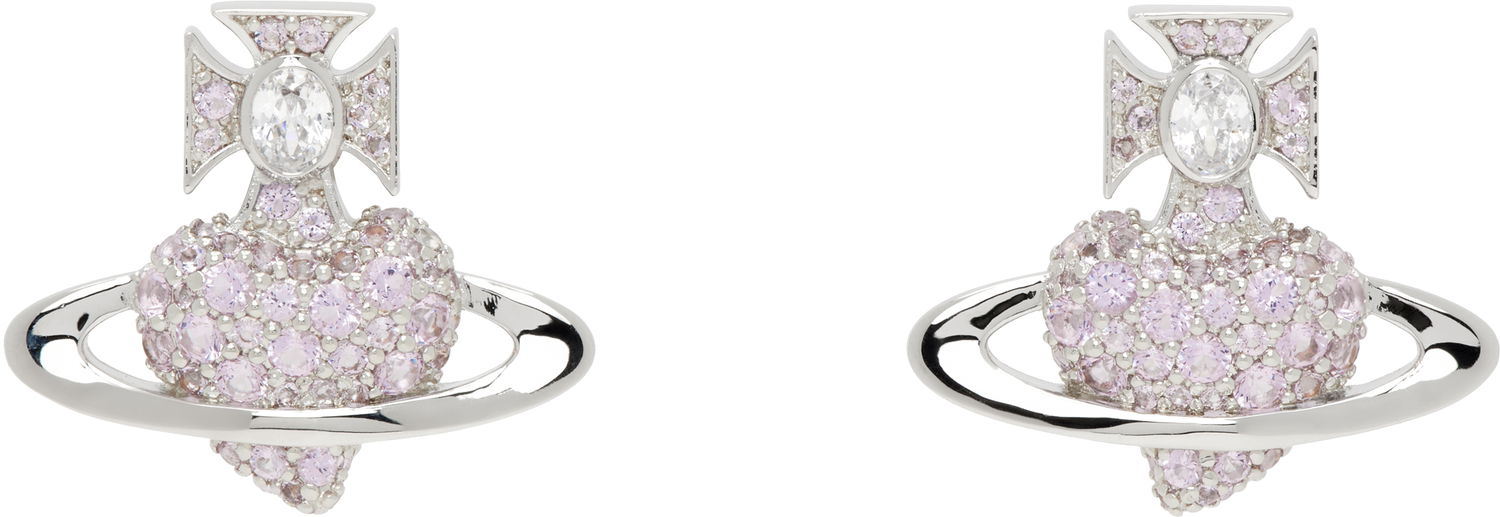 Обеци Vivienne Westwood Vivienne Westwood Agnatha Orb Crystal Earrings Розово | 6201036H-02P621-, 0