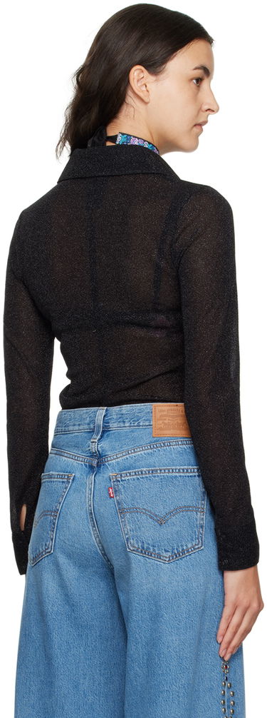 боди Anna Sui Anna Sui Sparkling Polo Neck Bodysuit Черно | 723L21, 2