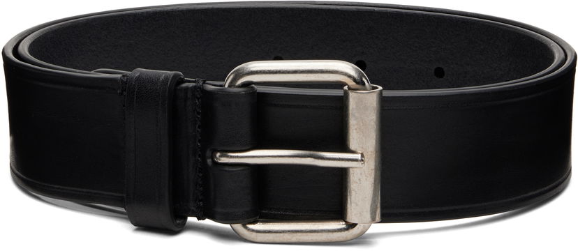 Колани Dries Van Noten Dries Van Noten Smooth Leather Belt with Silver-tone Buckle Черно | 252-021400-102