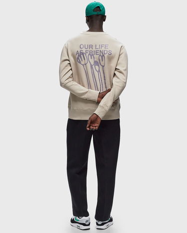 Суитчър ØLÅF FLOWER POSTER CREWNECK Бежово | M170201-CEMENT, 3