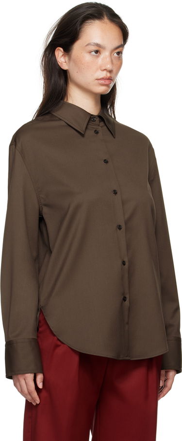 Риза Loulou de Saison Loulou de Saison Eliana Long Sleeve Shirt Кафяво | ELIANA, 1