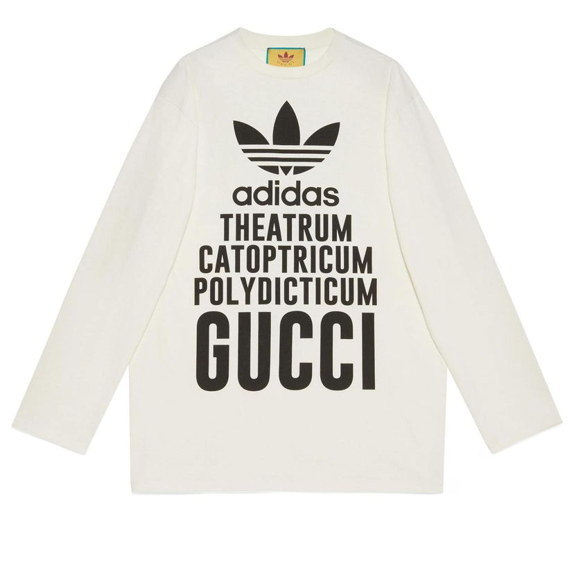 Тениска Gucci Oversized Cotton Jersey Long Sleeve T-Shirt Бяло | 721393-XJEXL-9095
