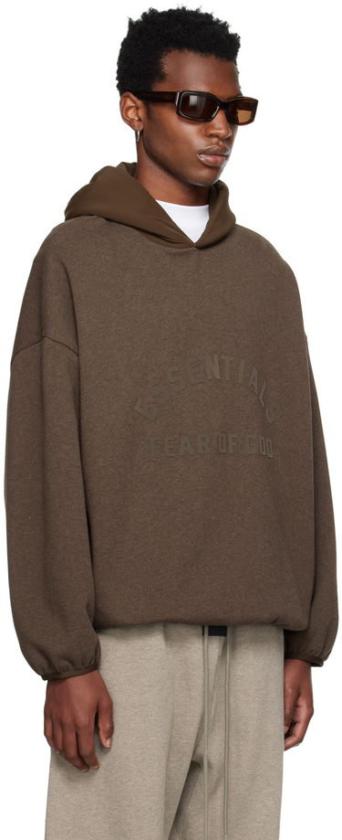 Суитчър Fear of God Core Collection Nylon Fleece Hoodie Heather Wood/Wood Кафяво | 202SU244312F, 1