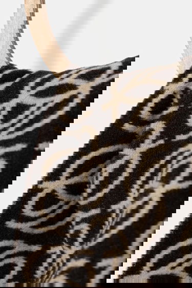 Шал Drôle de Monsieur Drôle de Monsieur L'Echarpe Monogramme Patterned Scarf Кафяво | I.SF118.WO046, 1