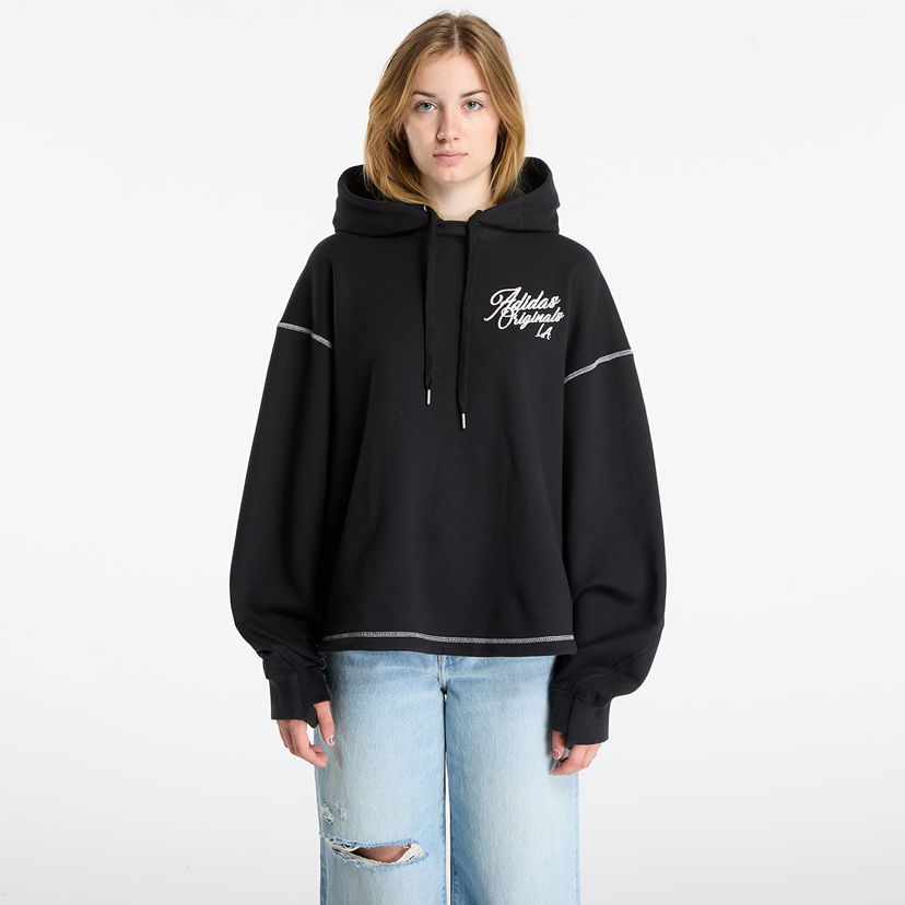 Суитчър adidas Originals LA Originals Santa Monica Hoodie with Contrast Stitching Черно | JX6133