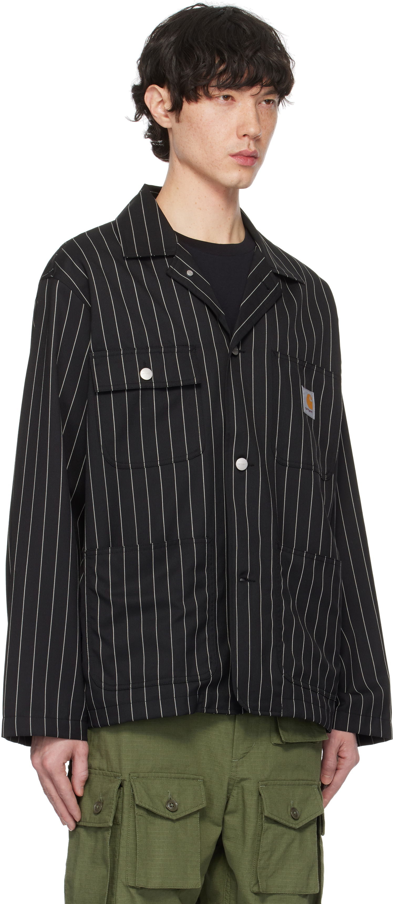 Яке Carhartt WIP Work In Progress Seaton Pinstriped Blazer Черно | I034437, 1