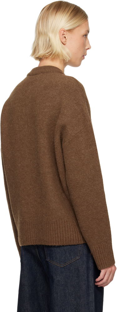 Пуловер AMI Alpaca Ami de Coeur Cardigan Кафяво | H25UKC366.KN0135, 2