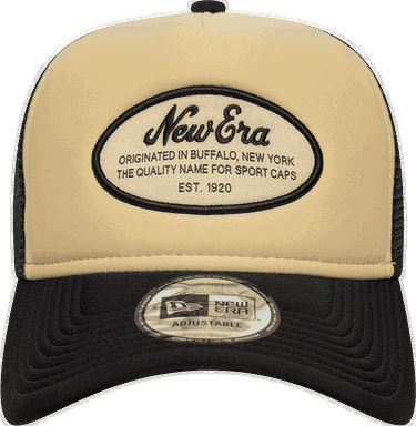 Шапка с козирка New Era Adjustable A-Frame Oval Patch Trucker Cap Бежово | 60691103-1, 3