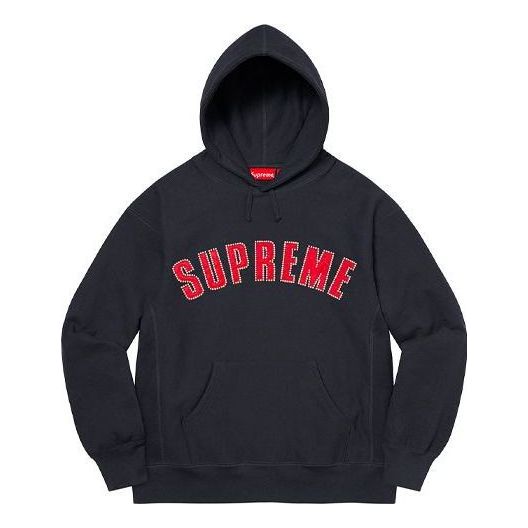 Суитчър Supreme Pearl Logo Hooded Sweatshirt Тъмно синьо | SUP-FW21-171