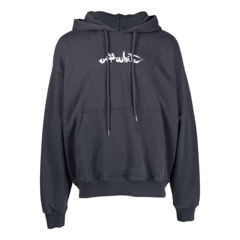 Суитчър Off-White Off-White FW22 Logo Hoodie Сиво | OMBB085F22FLE0054601