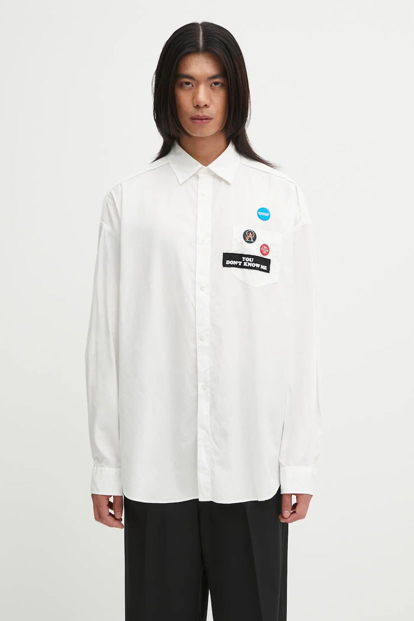 Риза UNDERCOVER Undercover Relaxed Shirt Бяло | UP2E4401
