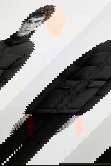 Пухо яке MAISON KITSUNÉ Maison Kitsuné Oversize Quilted Puffer Черно | PM02230WQ4070, 0