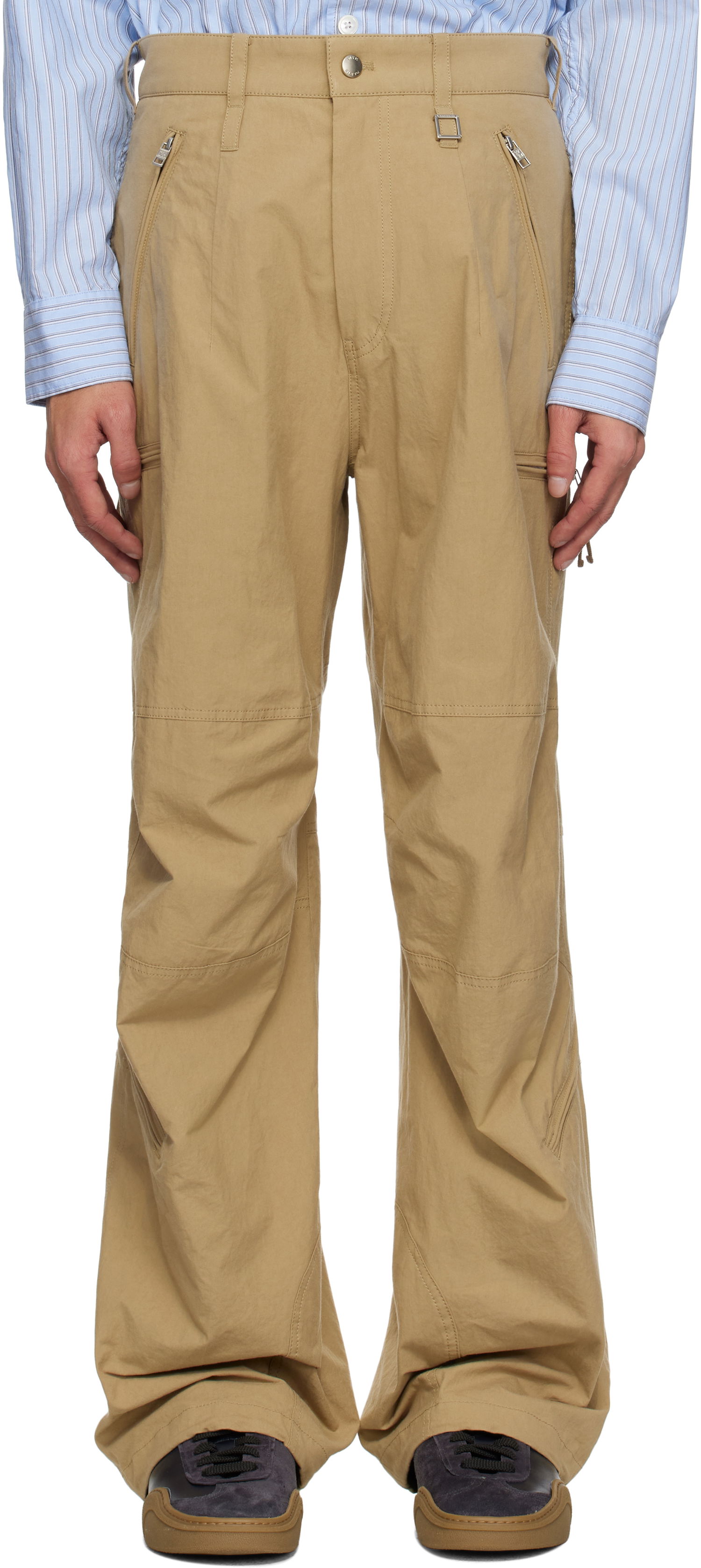 Панталони WOOYOUNGMI WOOYOUNGMI Cotton Parachute Trousers Бежово | W251PT07, 0