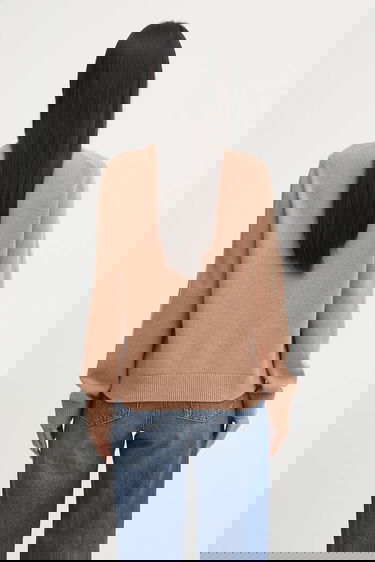 Пуловер MAISON KITSUNÉ Maison Kitsuné Baby Fox Lambswool Regular Fit Crew Neck Sweater Бежово | PW00817KT1006, 2