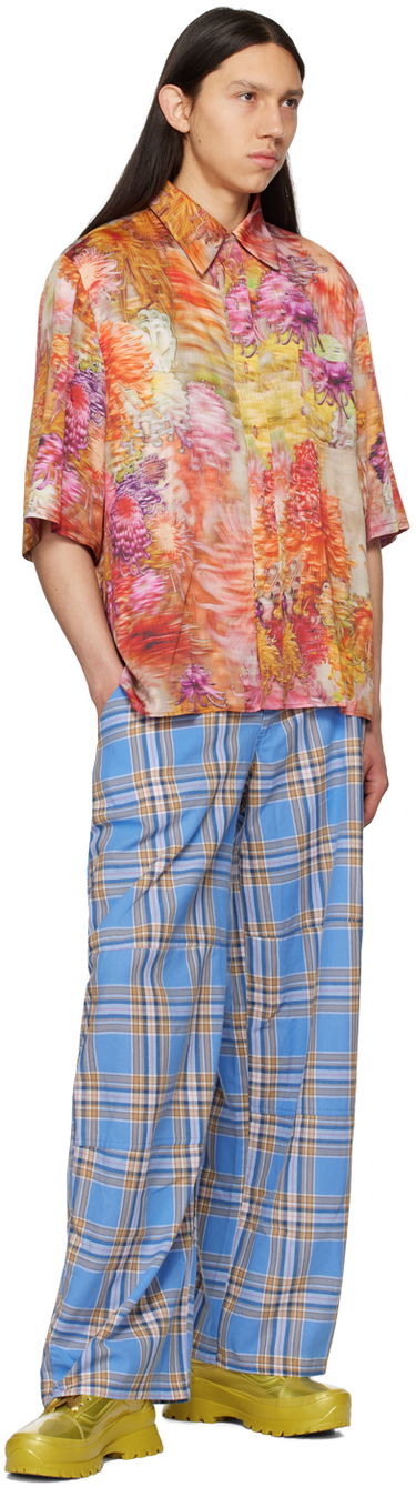 Панталони Collina Strada Collina Strada Lawn Plaid Trousers Синьо | MXX6419, 3
