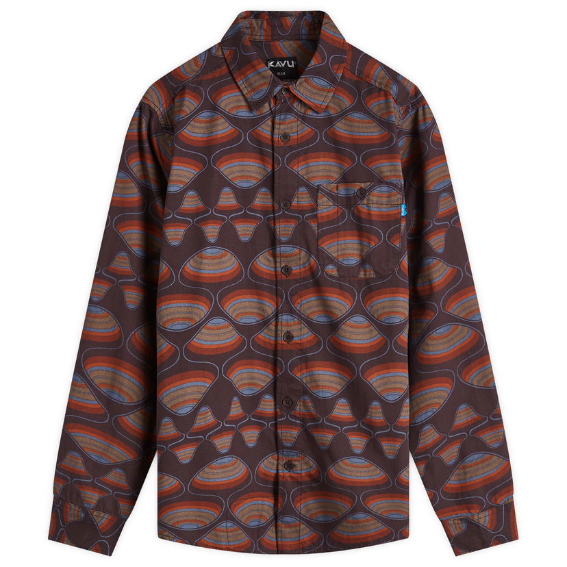 Риза KAVU Weslerly Shirt Mushroom Connection Кафяво | 5230-2423